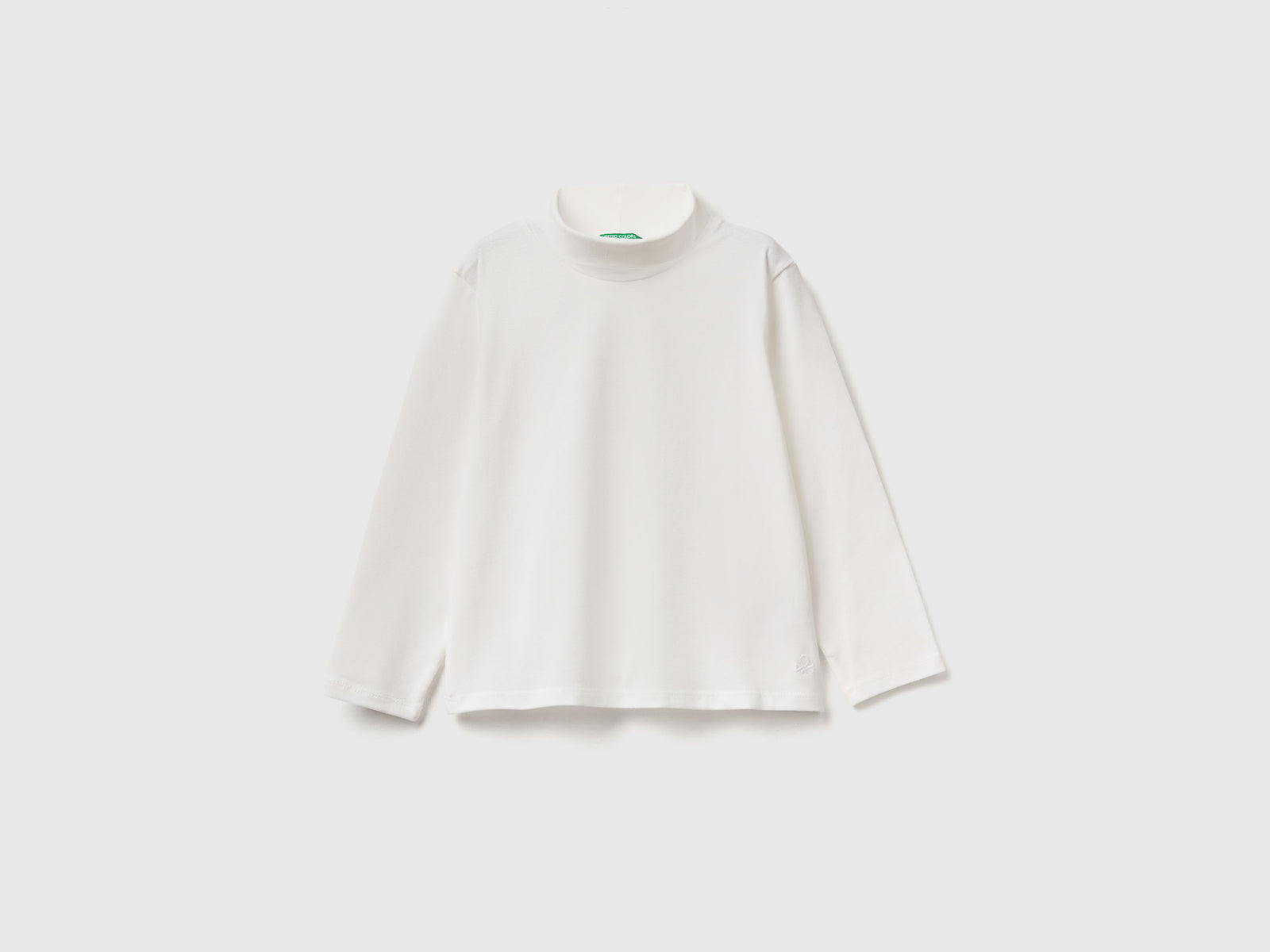 T-shirt de gola alta em algodão stretch - ucb_image_FS