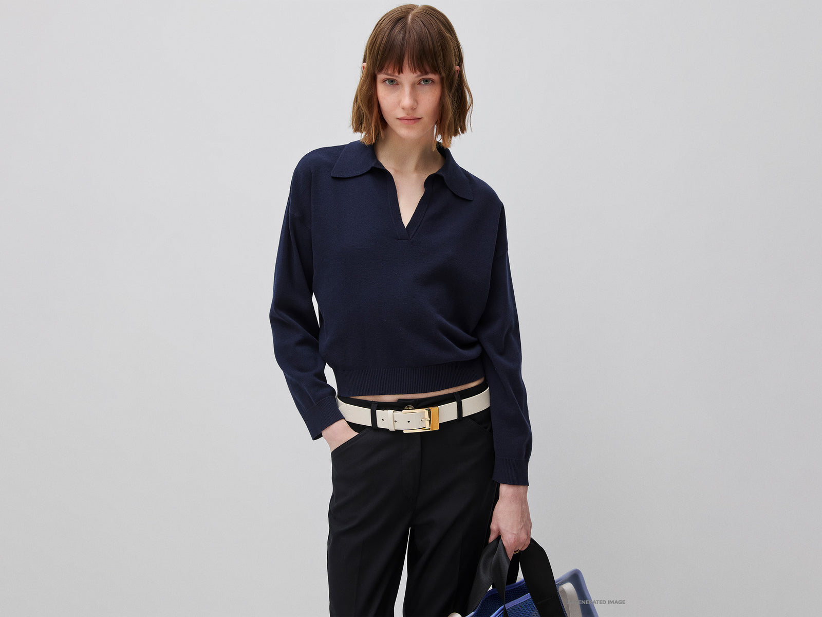 Camisola com gola polo em algodão premium - ucb_image_F