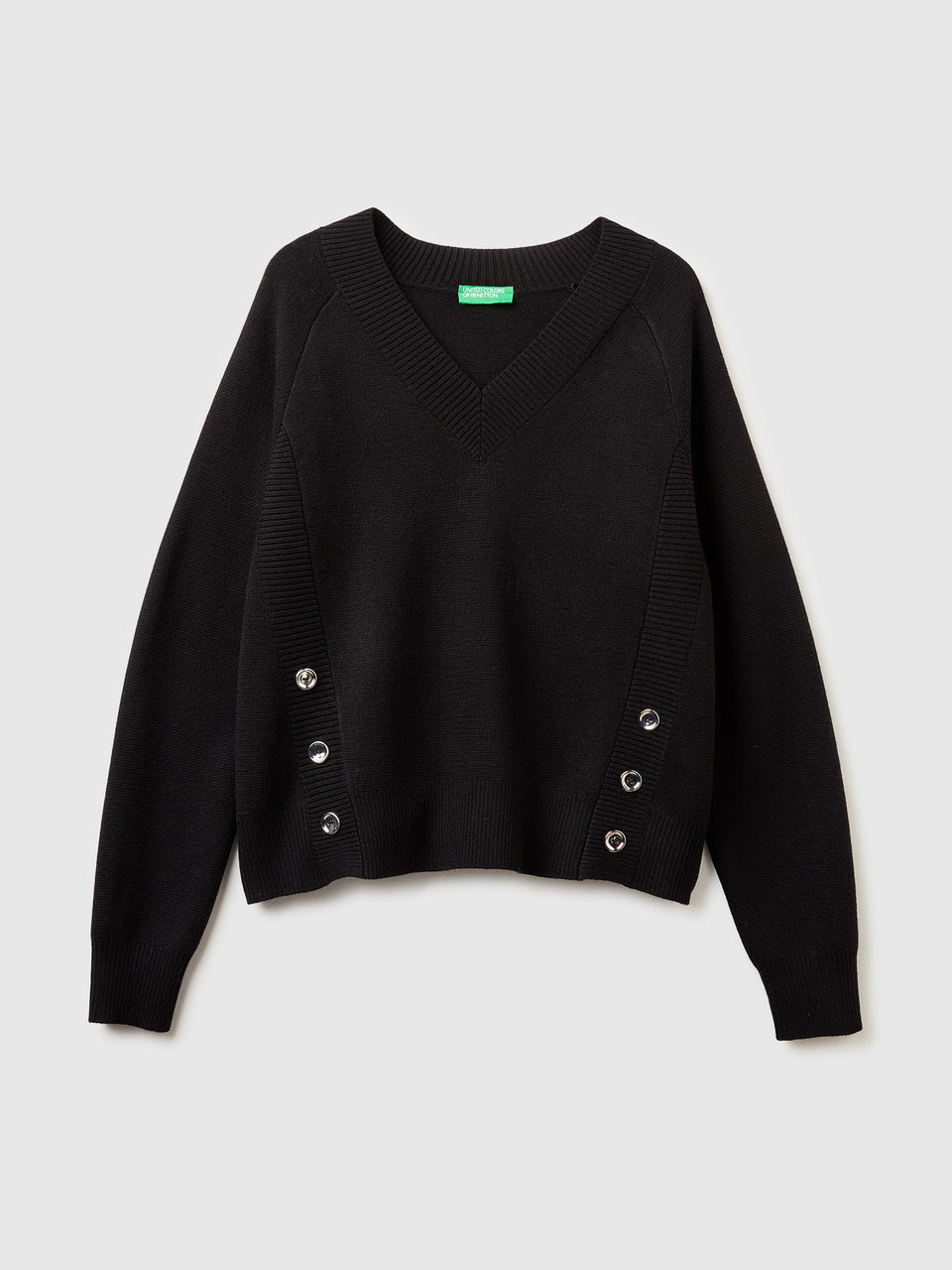 Knit sweater with V-neck - ucb_image_FS