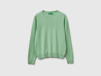 Sage green sweater in cotton tricot - ucb_image_FS