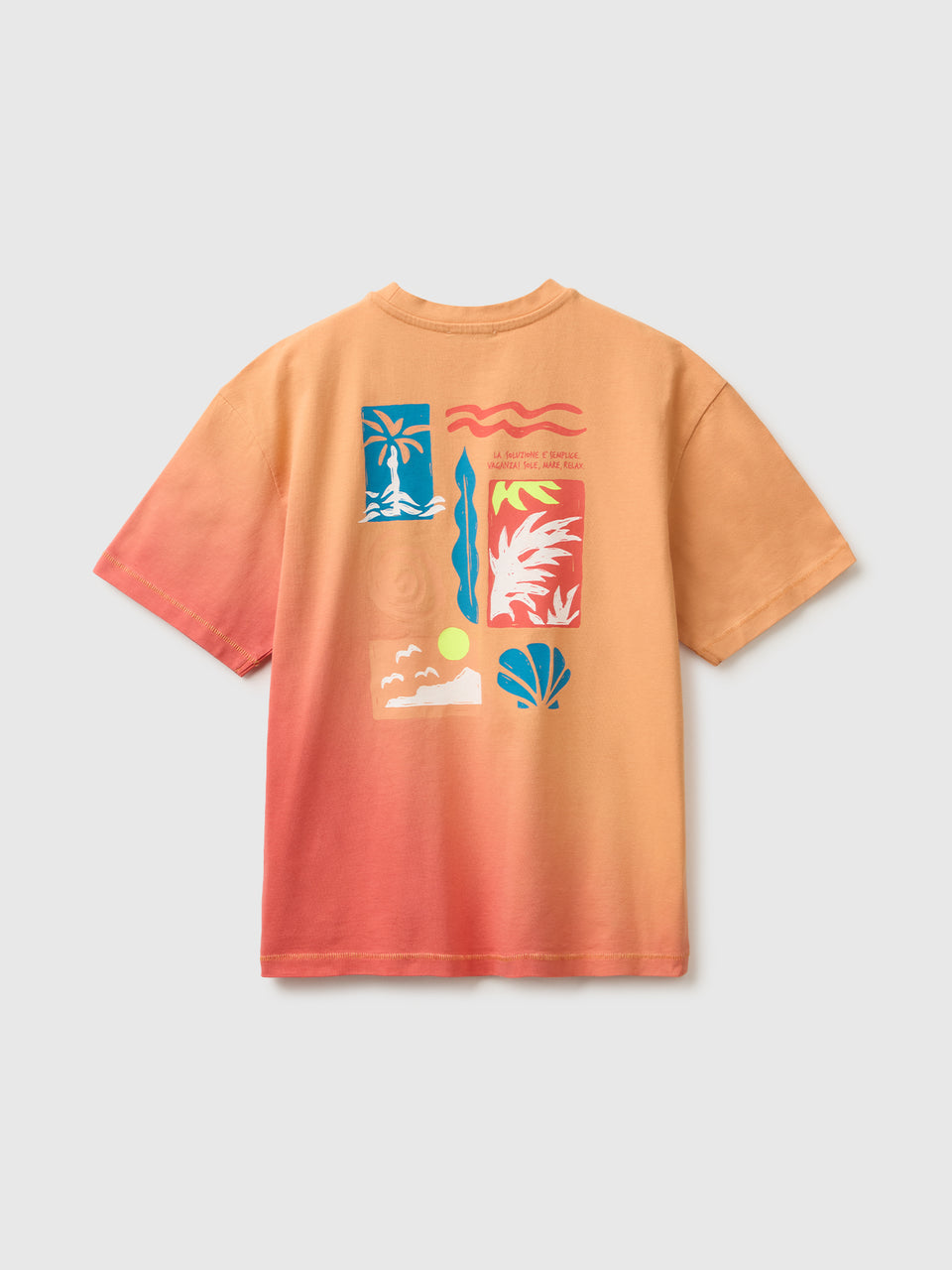 Dip dye effect T-shirt with print - ucb_image_BS