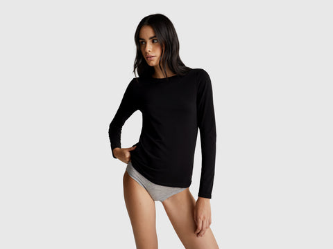 Long sleeve t-shirt in super stretch cotton - ucb_image_F