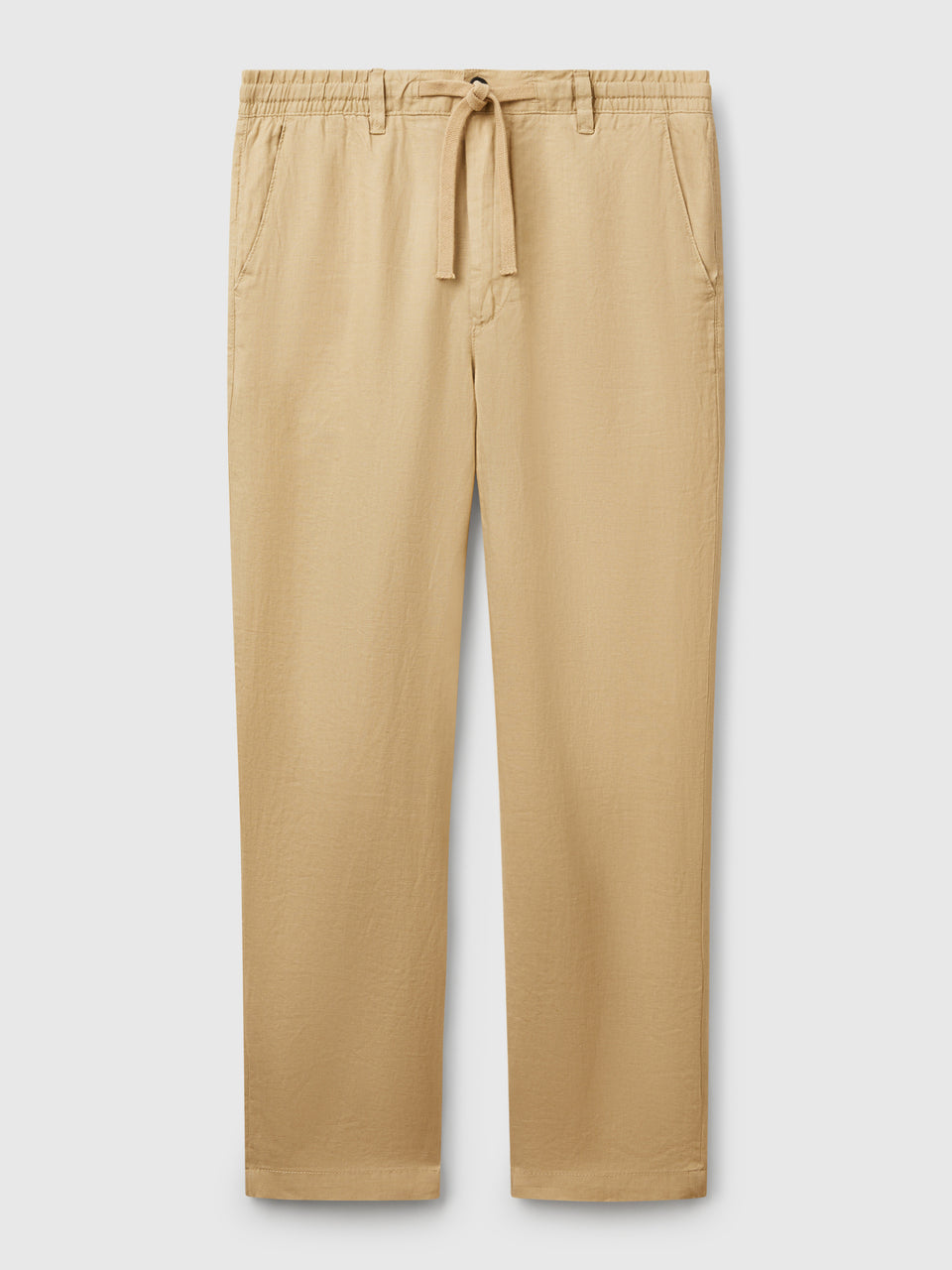 Calças com cordão de ajuste em linho puro - ucb_image_FS