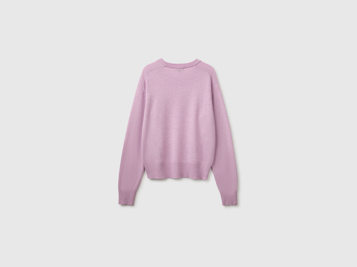 Camisola de gola redonda em mistura de caxemira - ucb_image_BS