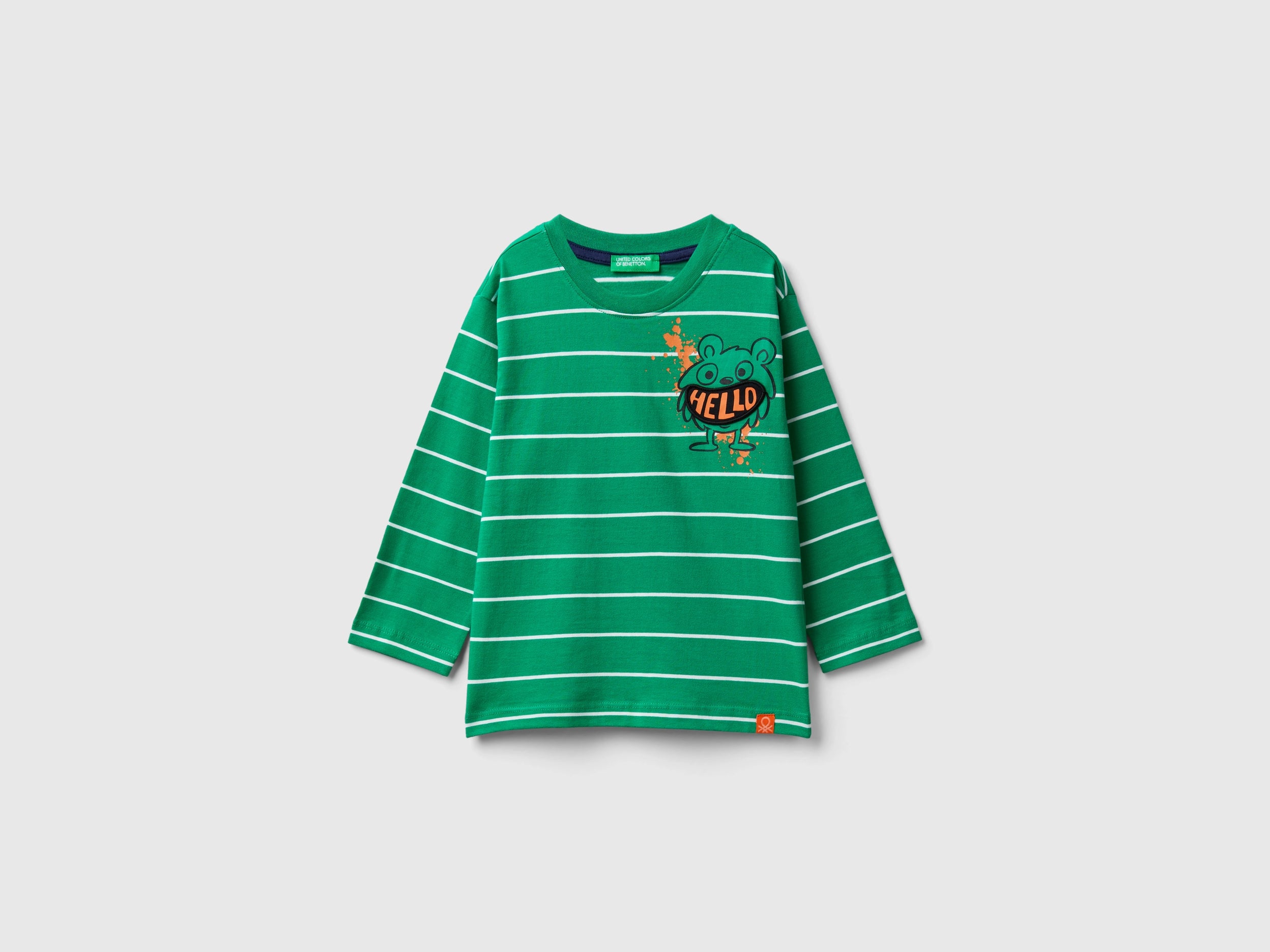 T-shirt às riscas com aplicação - ucb_image_FS