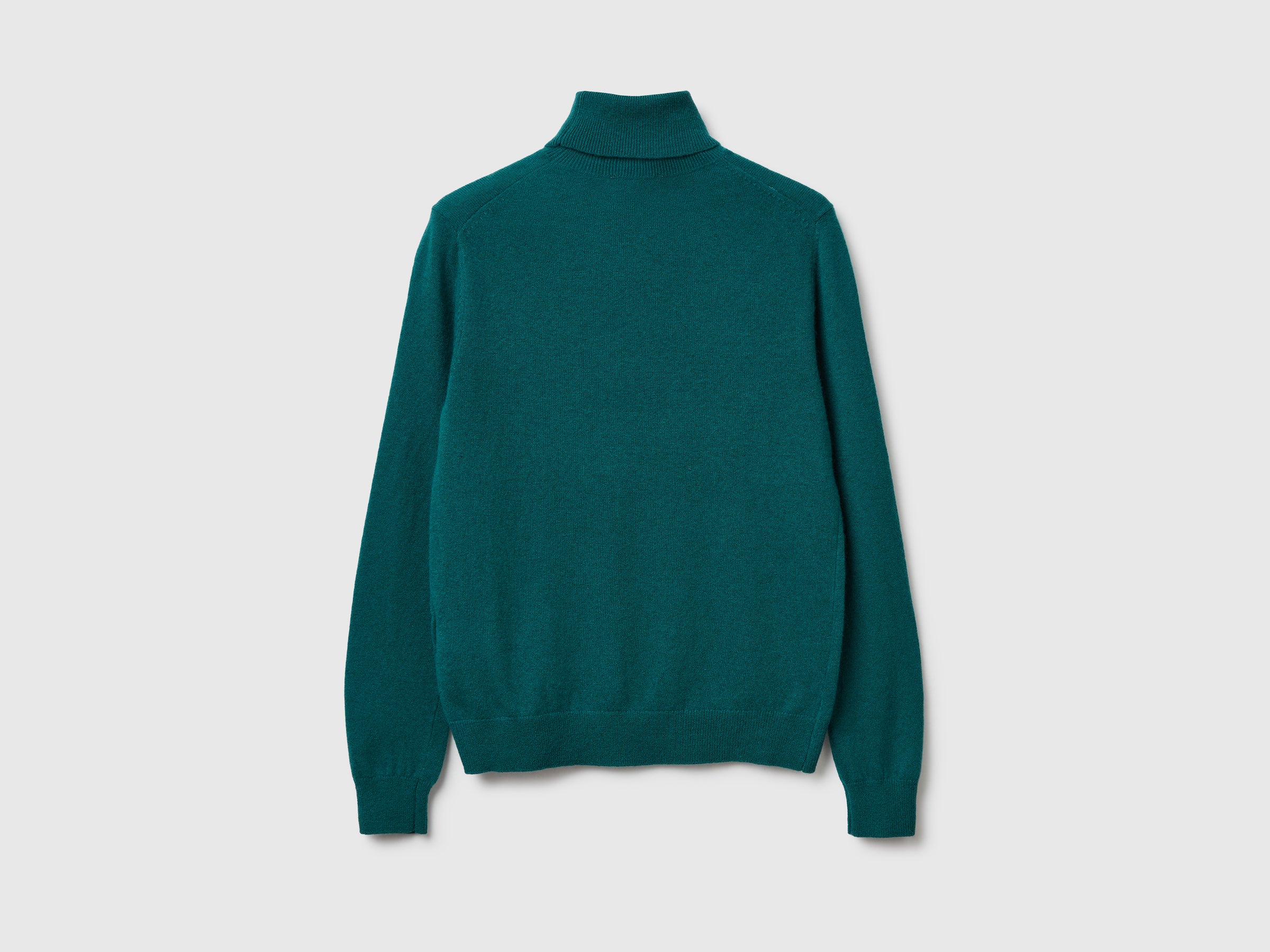 Camisola de gola alta verde em pura lã Merino - ucb_image_BS