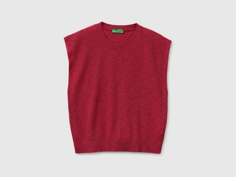 Sleeveless linen blend sweater - ucb_image_FS