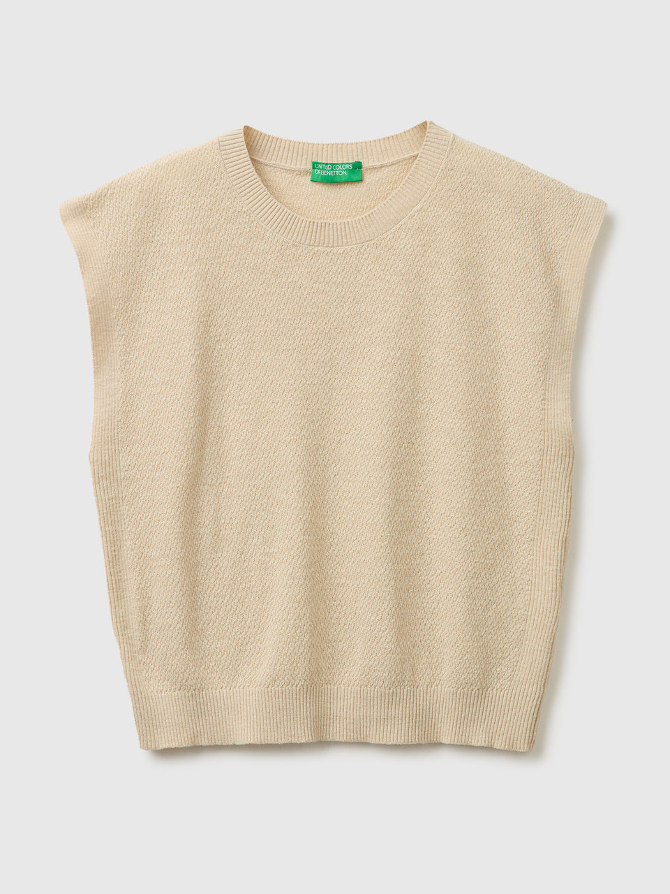 Sleeveless linen blend sweater - ucb_image_FS