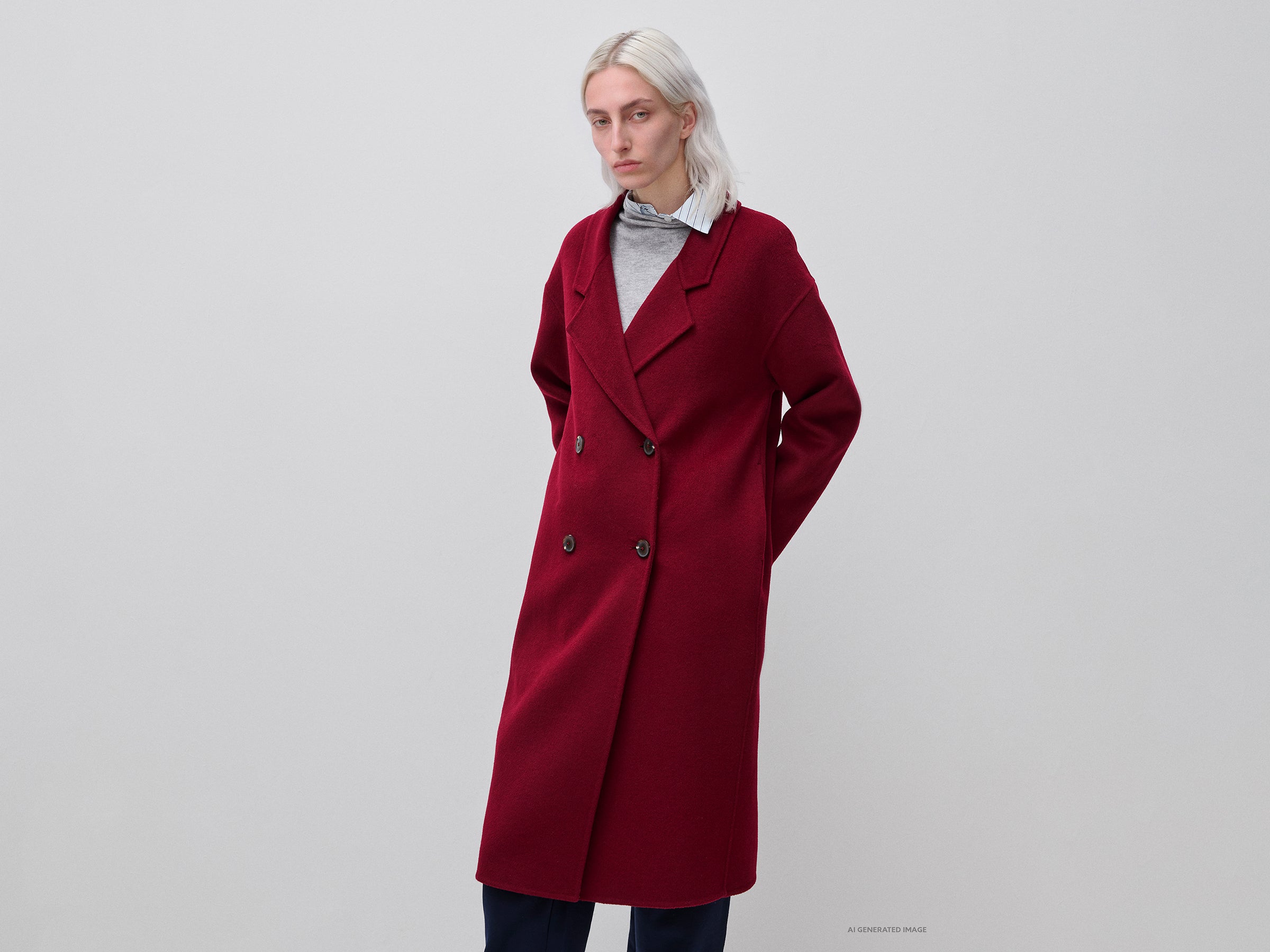 Sobretudo comprido trespassado - ucb_image_F