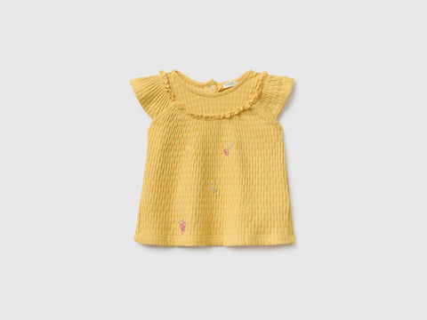 T-shirt com folhos e flores - ucb_image_FS