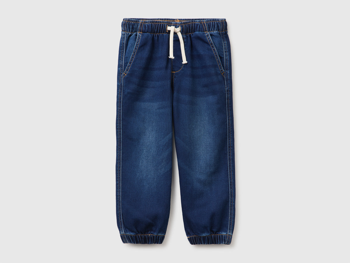 Calças em felpo efeito denim - ucb_image_FS