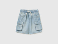 Denim Bermuda shorts with pockets - ucb_image_FS