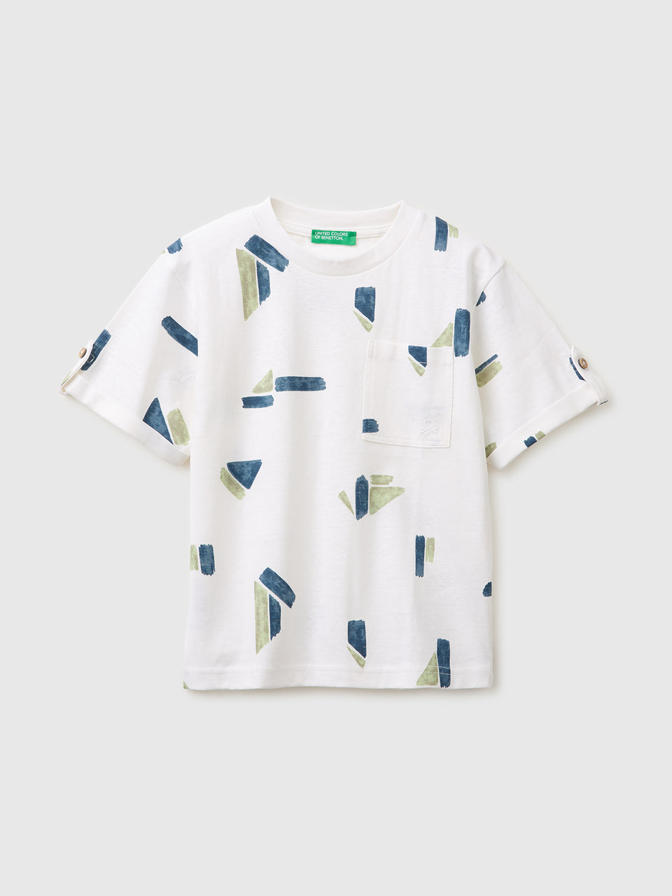Printed linen blend T-shirt - ucb_image_FS