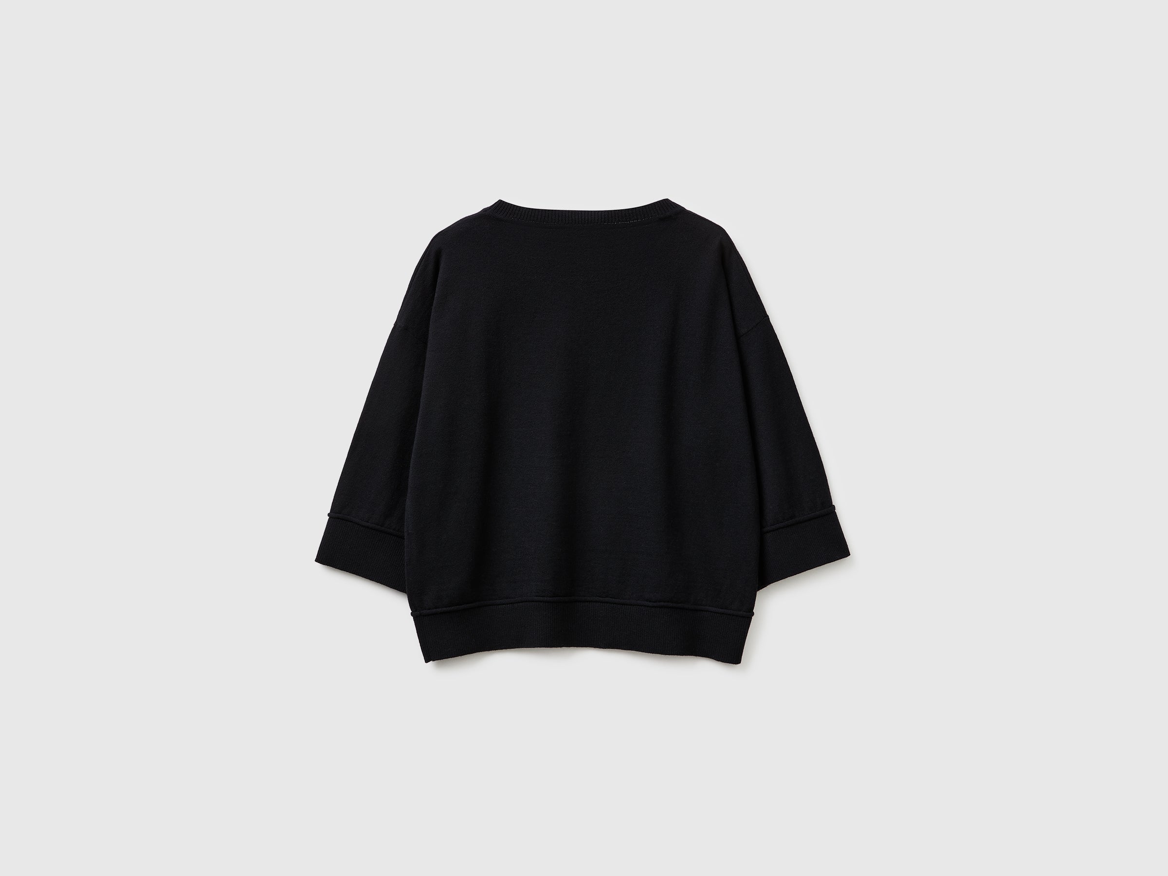 Camisola de gola redonda em algodão e lã - ucb_image_BS