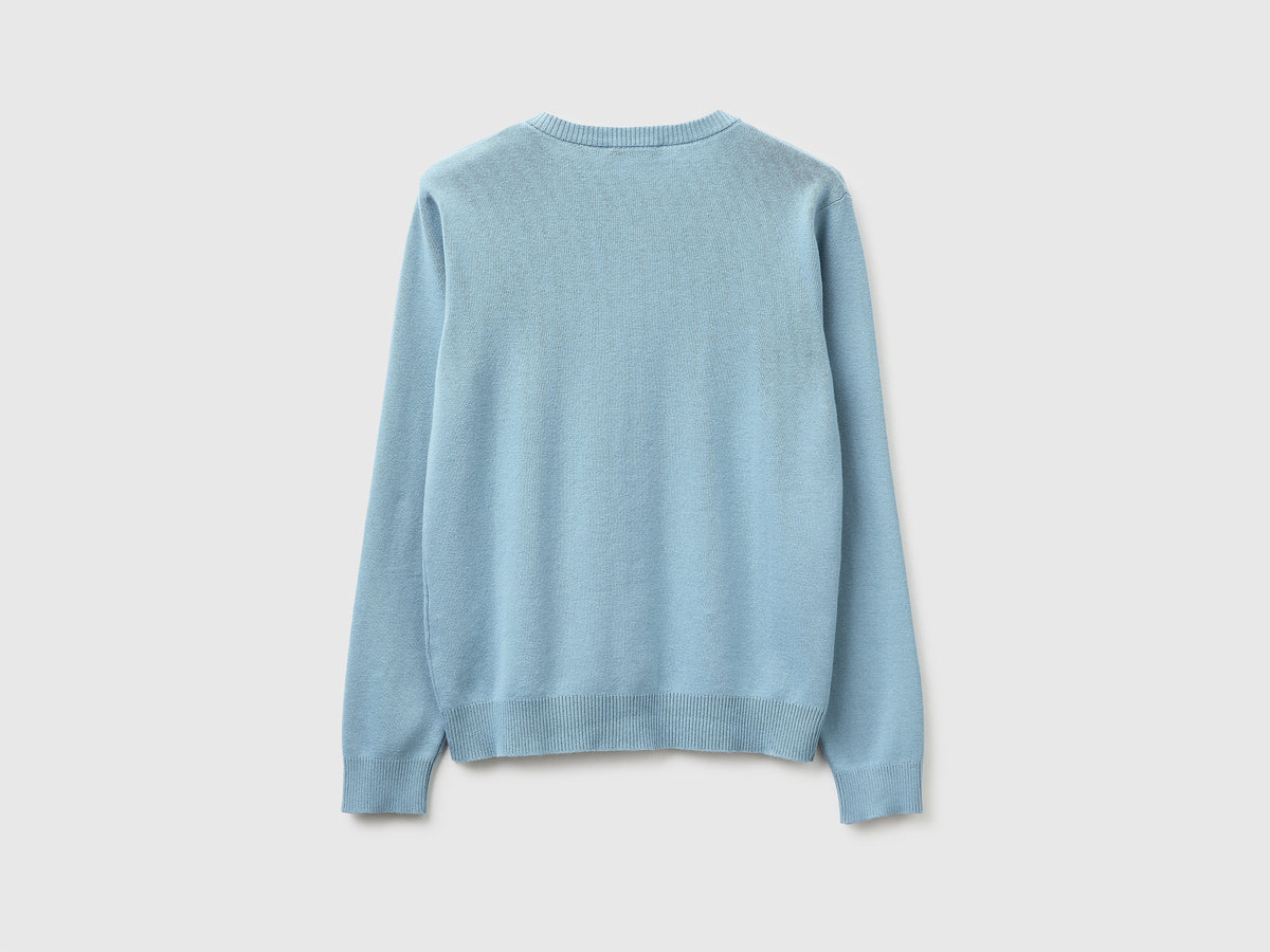 Cardigã azul-claro em algodão tricot - ucb_image_BS