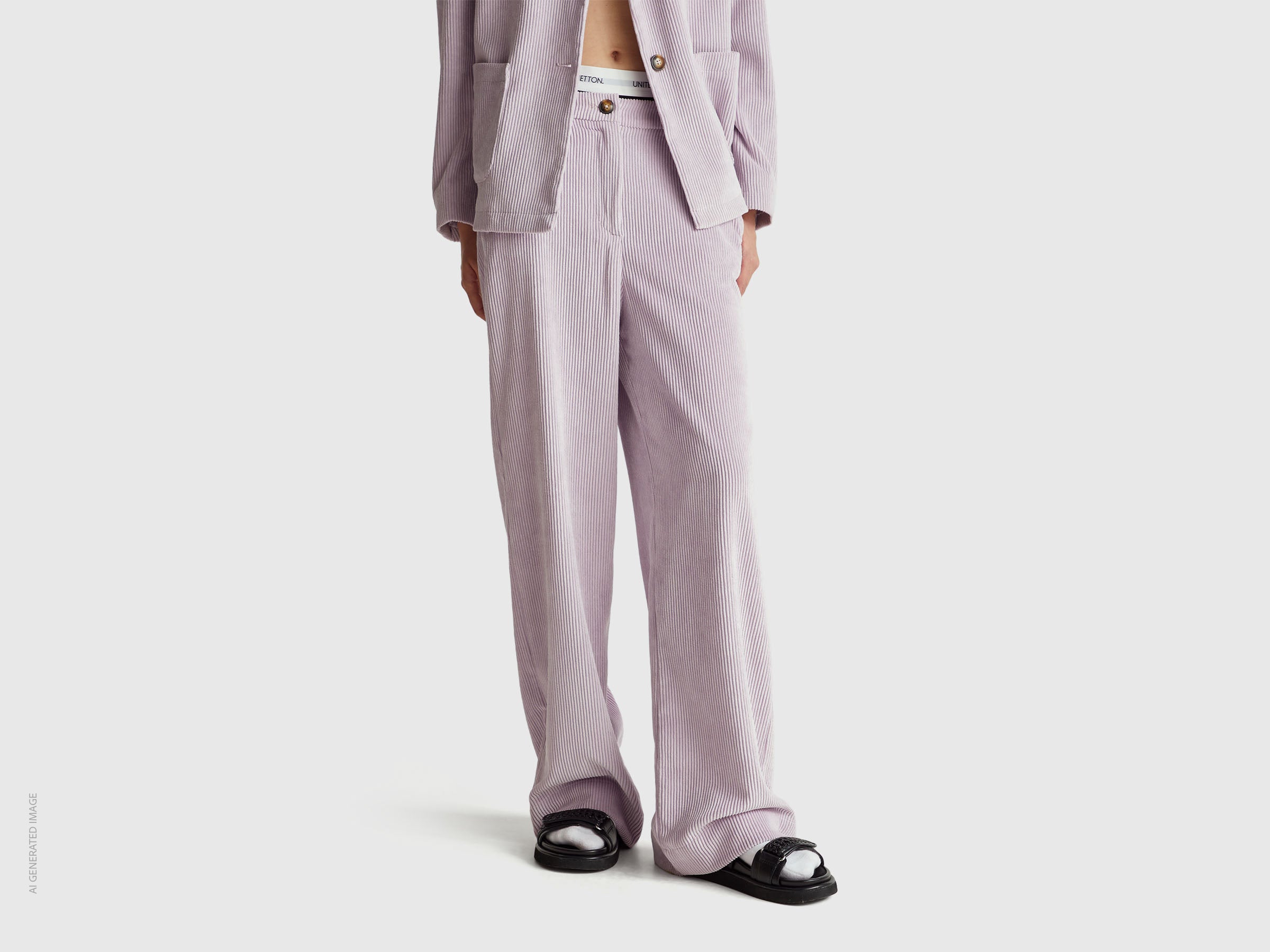 Calças evasé de veludo - ucb_image_F