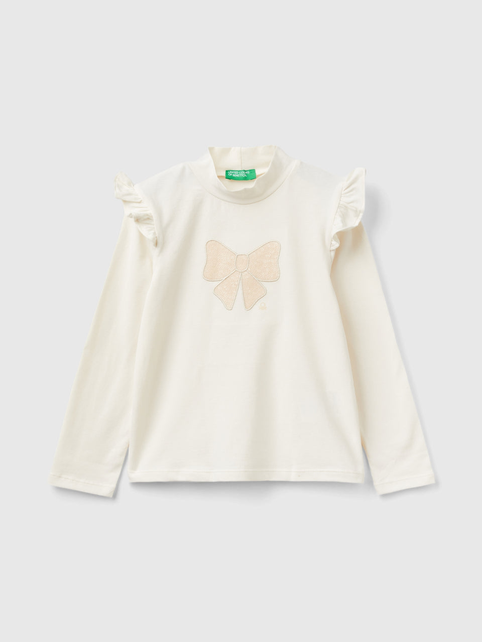 T-shirt de gola alta com folhos - ucb_image_FS