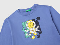 T-shirt com estampa logótipo em algodão orgânico - ucb_image_DS1