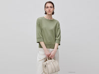 Camisola de gola redonda em algodão e lã - ucb_image_F