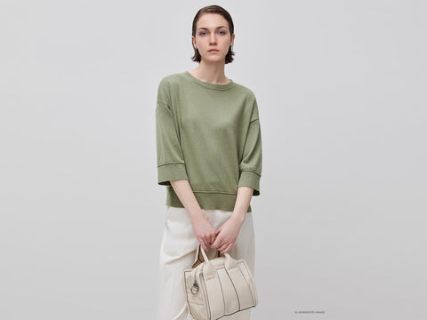 Camisola de gola redonda em algodão e lã - ucb_image_F