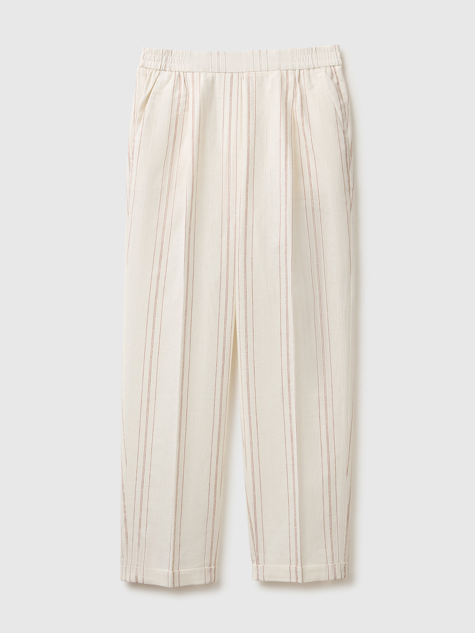 Striped linen blend trousers - ucb_image_FS
