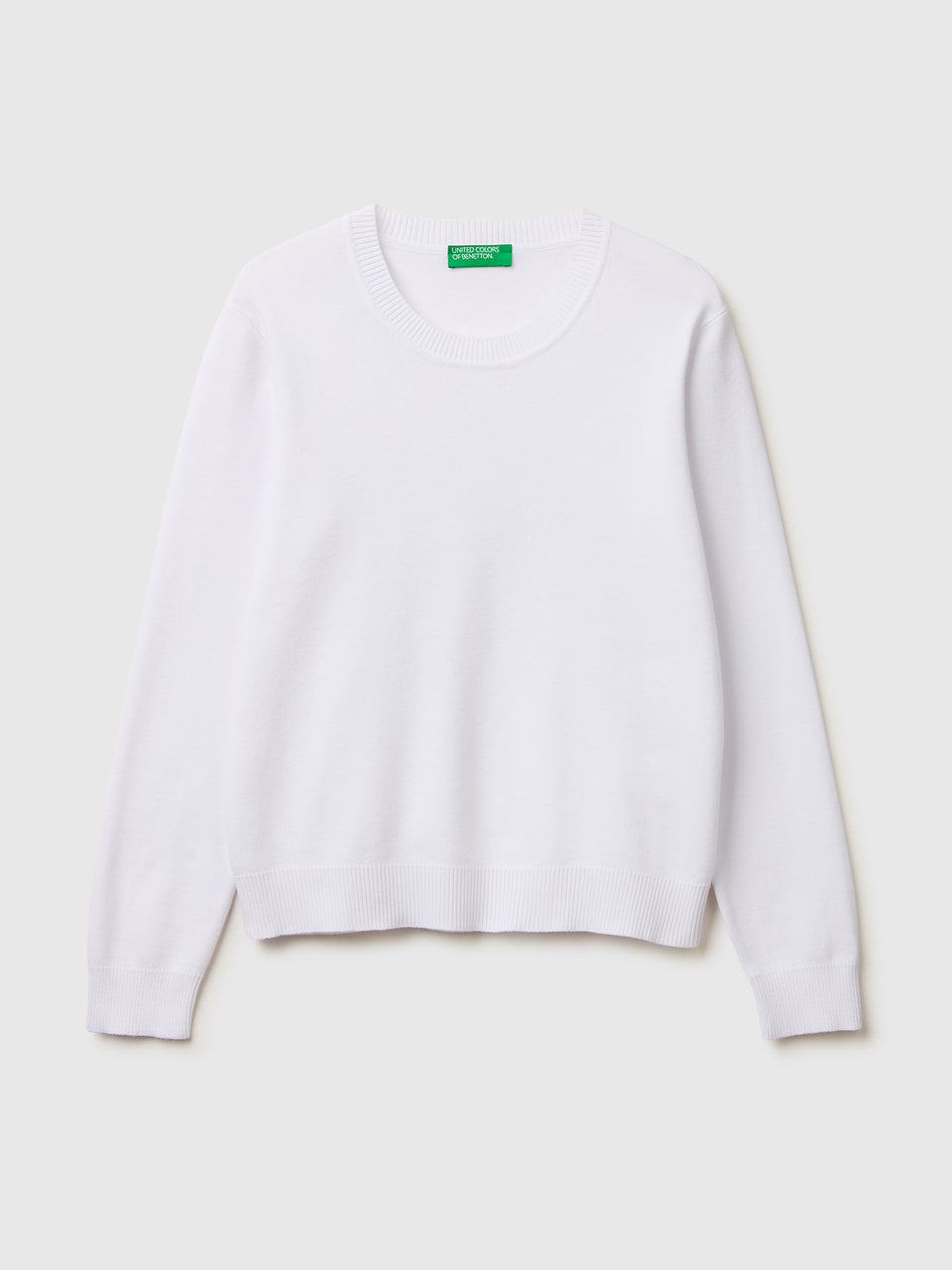 White sweater in tricot cotton - ucb_image_FS