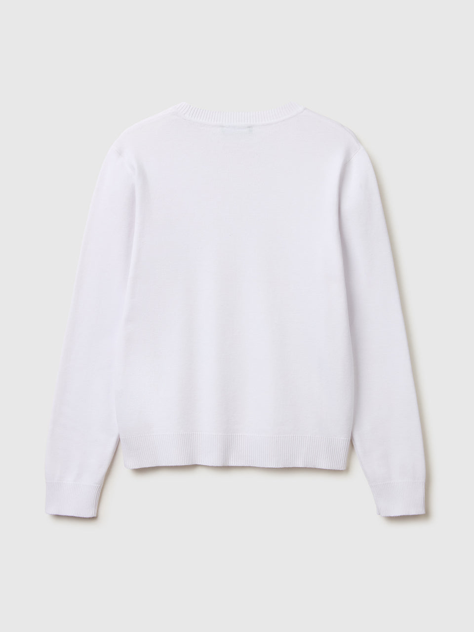 White sweater in tricot cotton - ucb_image_BS