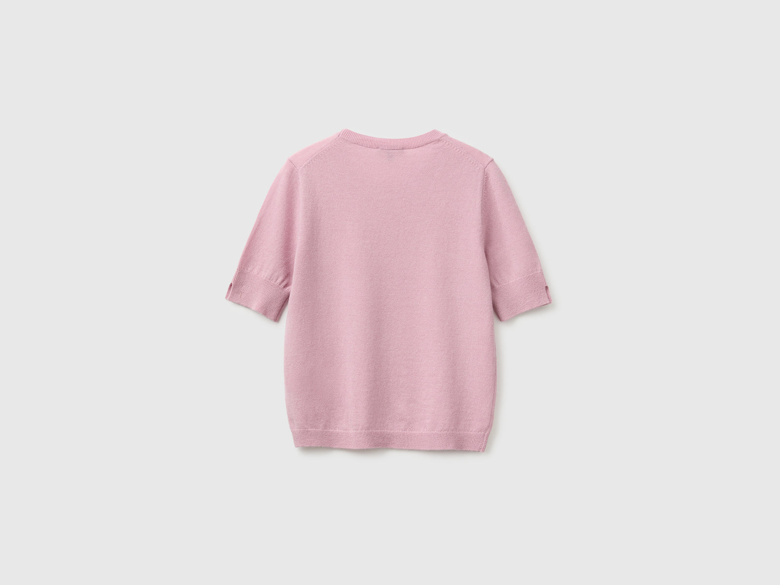 Camisola de manga curta lilás em pura lã Merino - ucb_image_BS