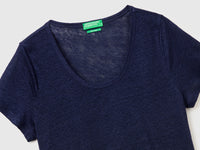 Round-neck T-shirt in pure linen - ucb_image_DS1