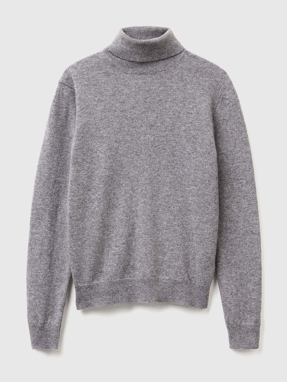 Camisola de gola alta cinzento rato em pura lã Merino - ucb_image_FS