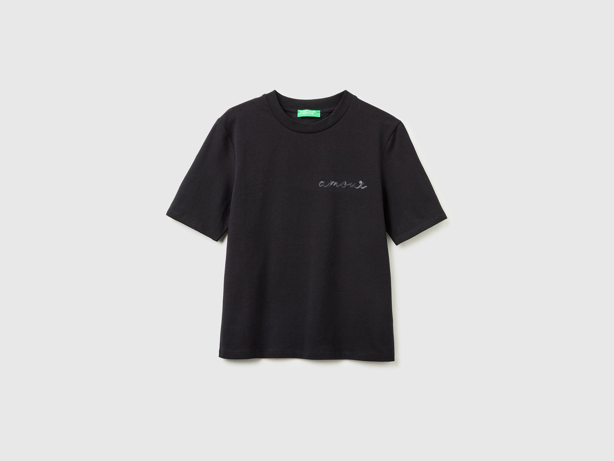 T-shirt with "amour" embroidery - ucb_image_FS