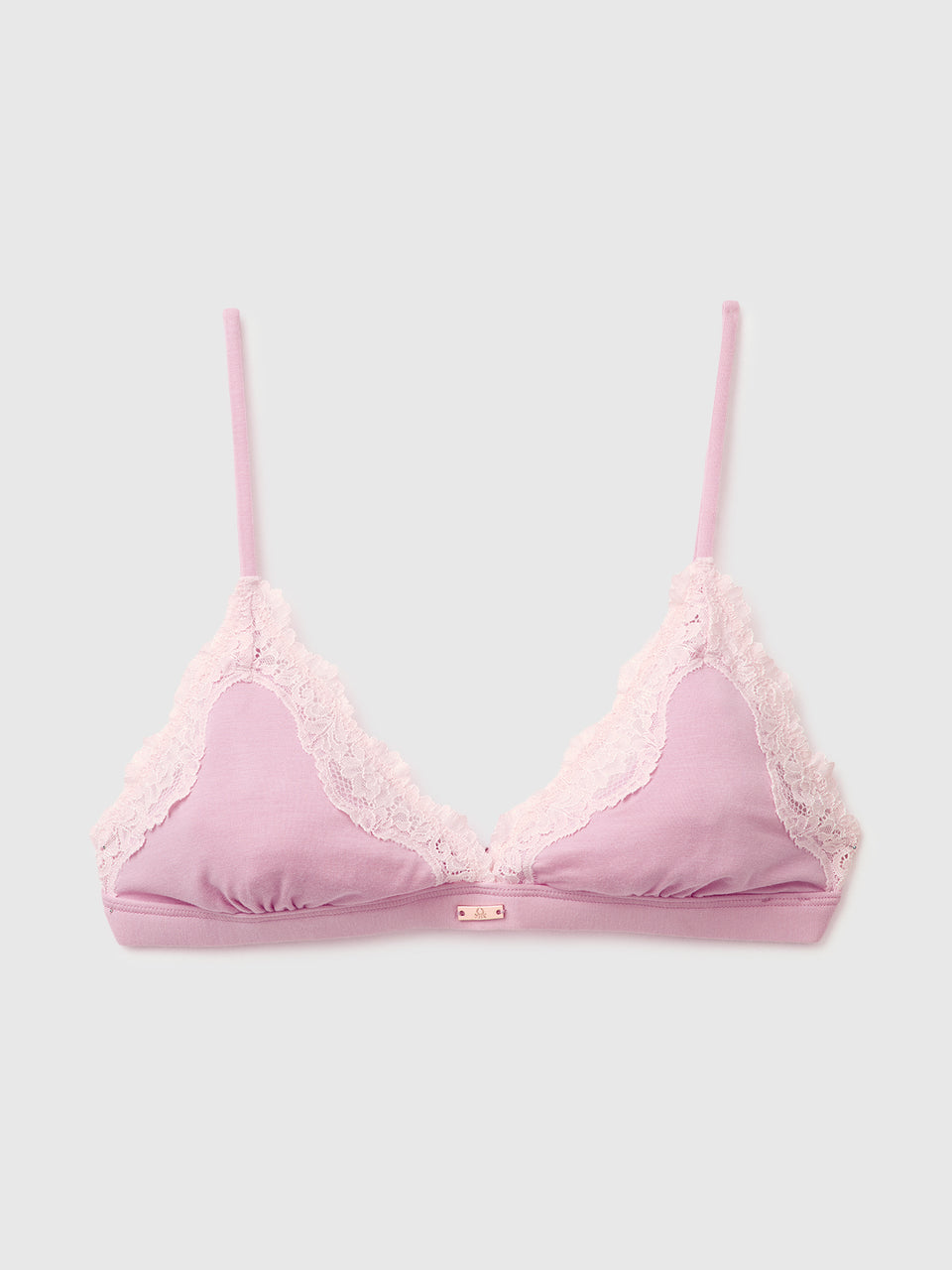 Silk blend triangle bra with lace - ucb_image_FS