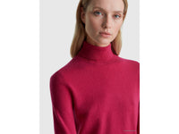 Camisola de gola alta fúcsia em pura lã Merino - ucb_image_FY