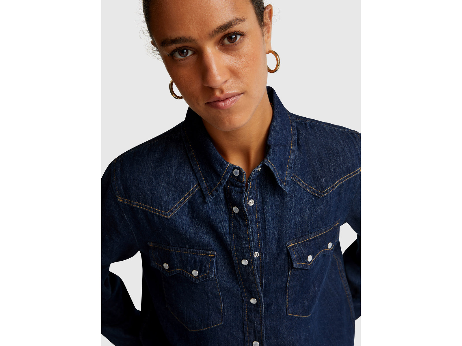 Western denim shirt