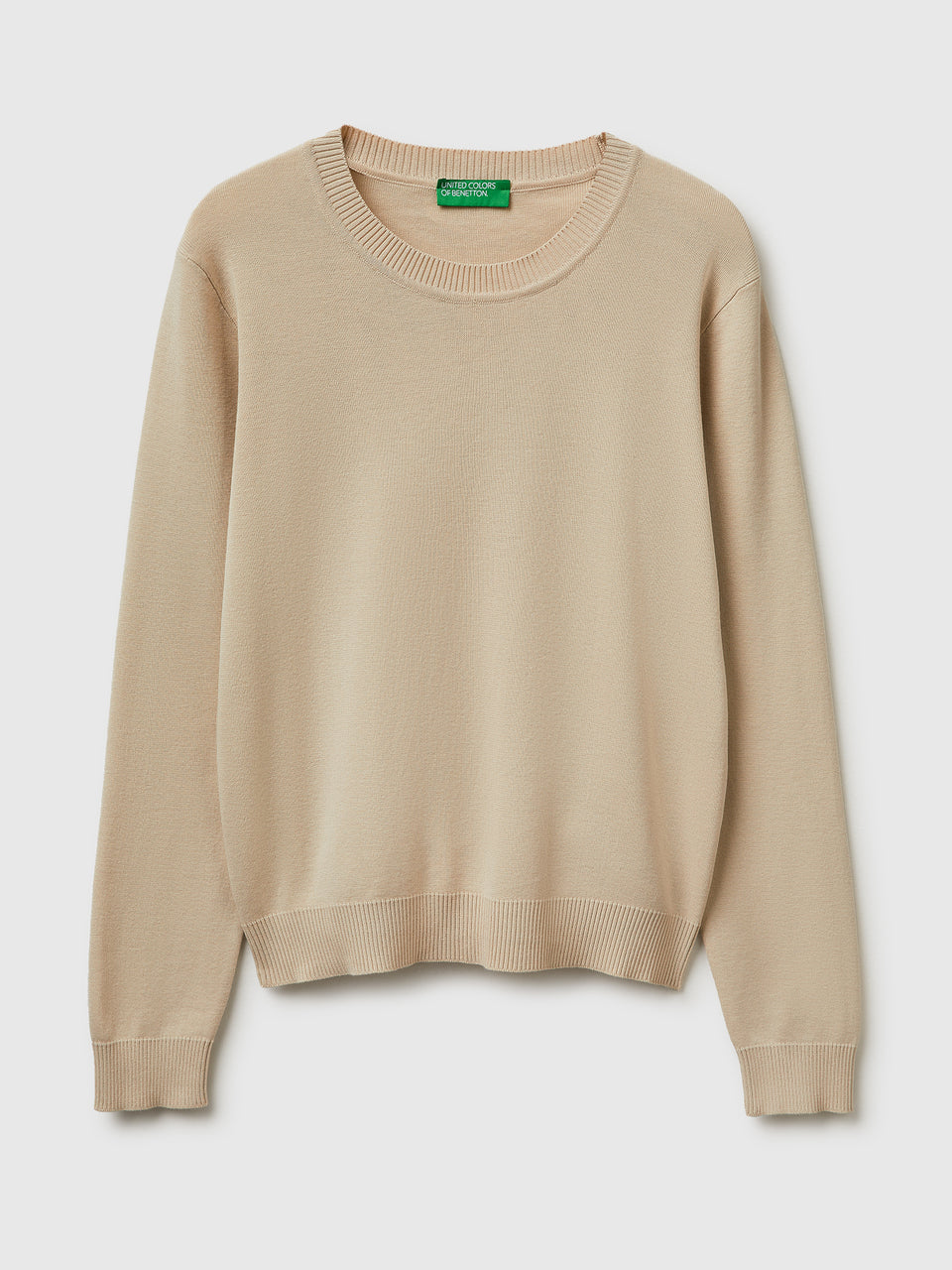 Beige sweater in tricot cotton - ucb_image_FS