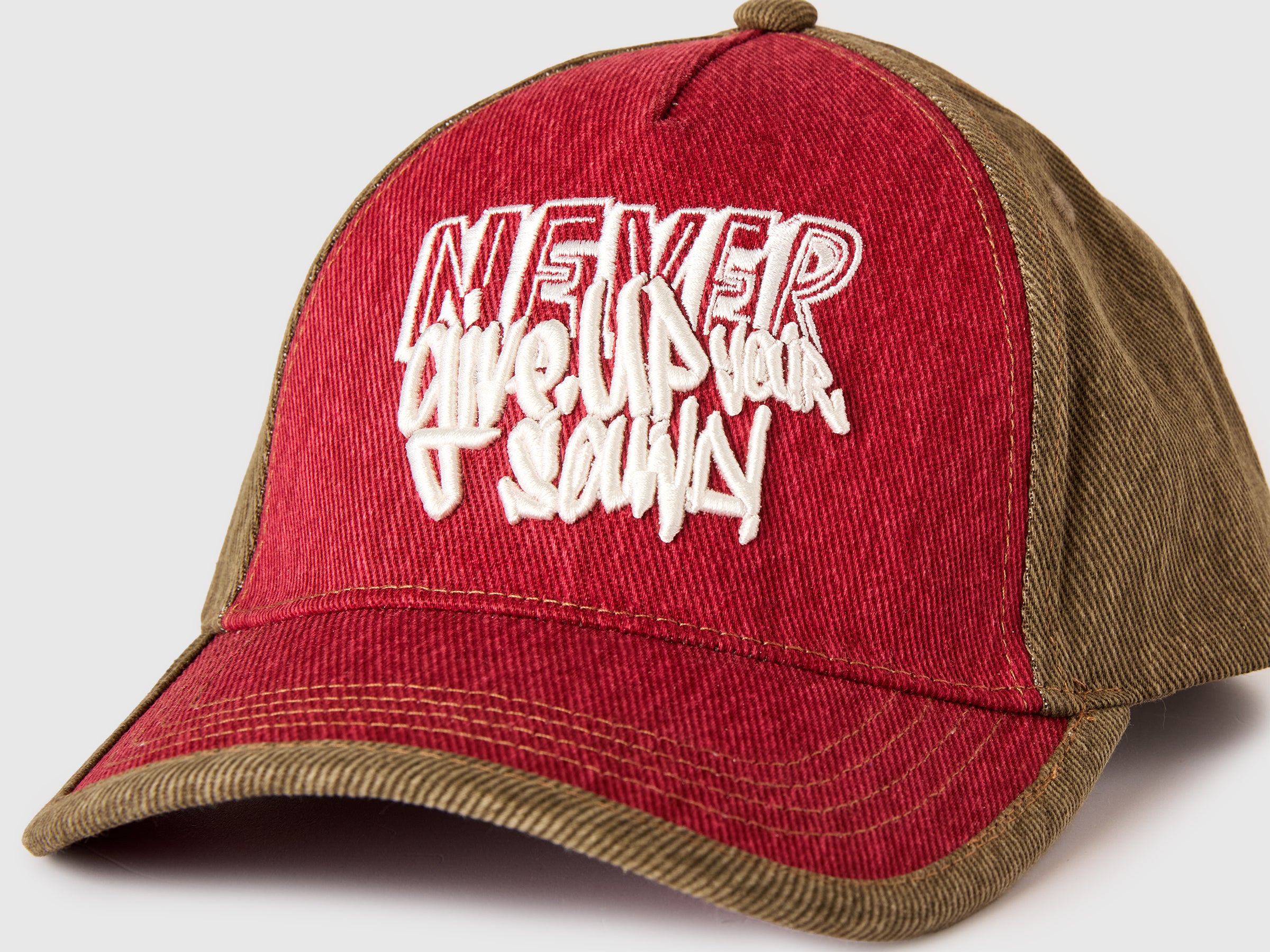 Denim baseball cap with slogan - ucb_image_DS1