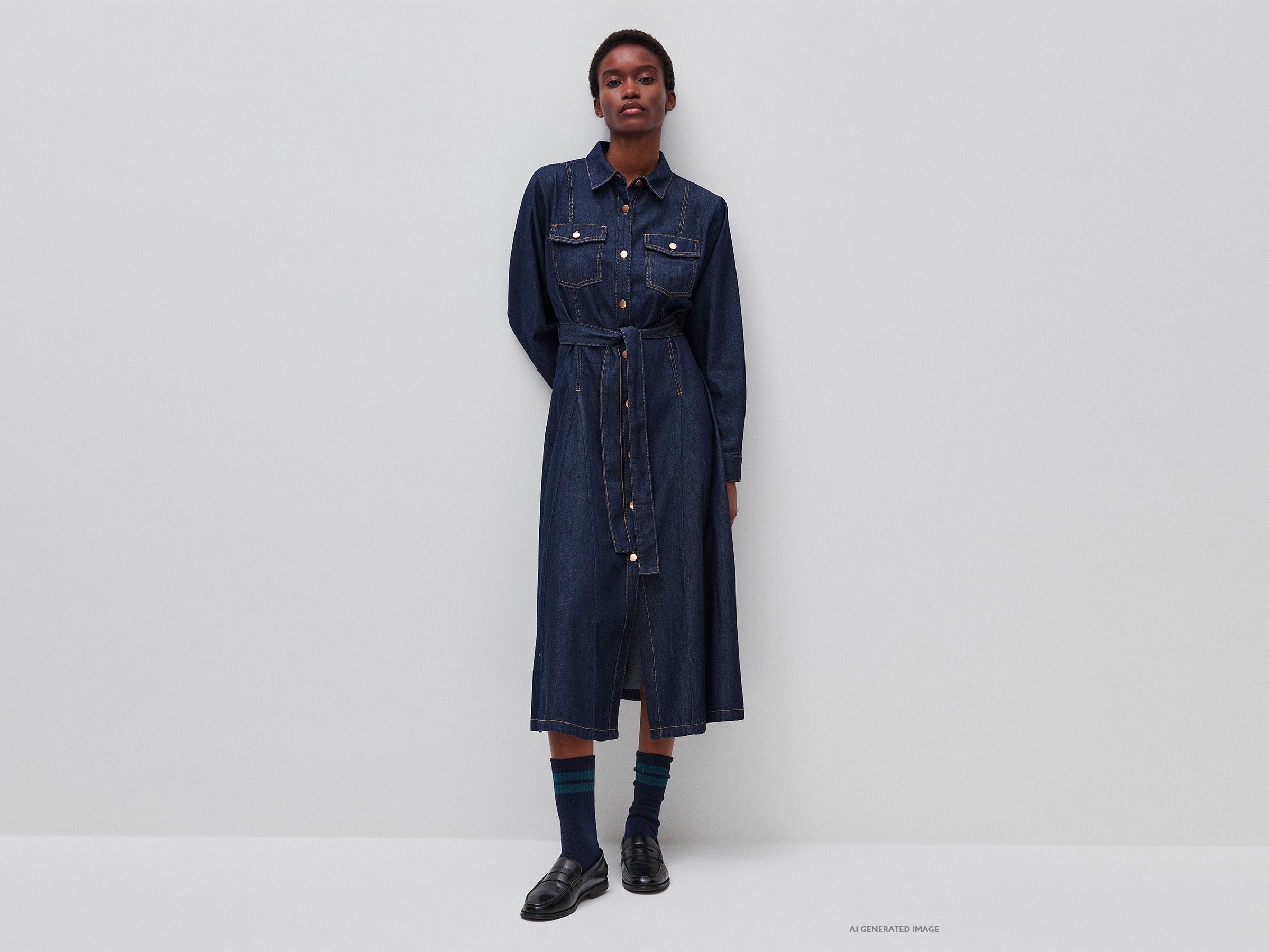 Vestido de jeans com cinto  - ucb_image_FY