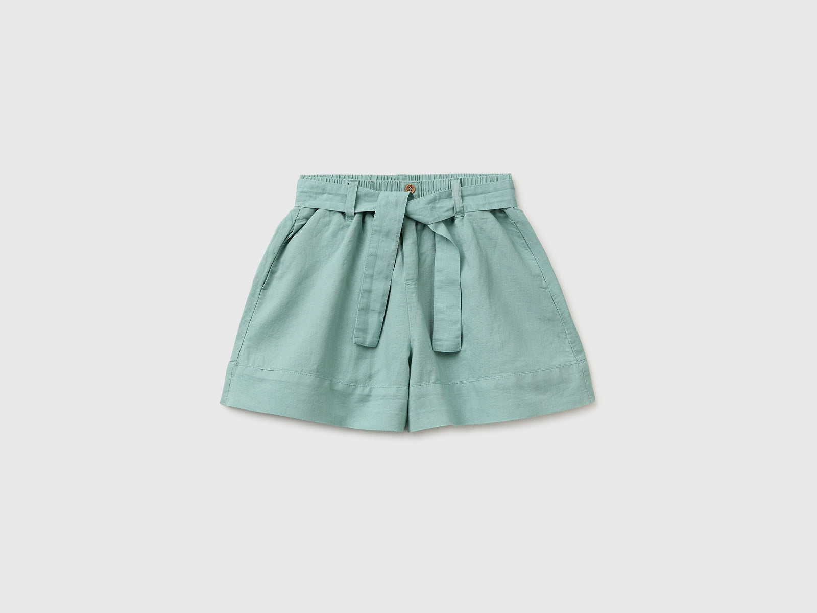 Linen blend shorts with sash - ucb_image_FS