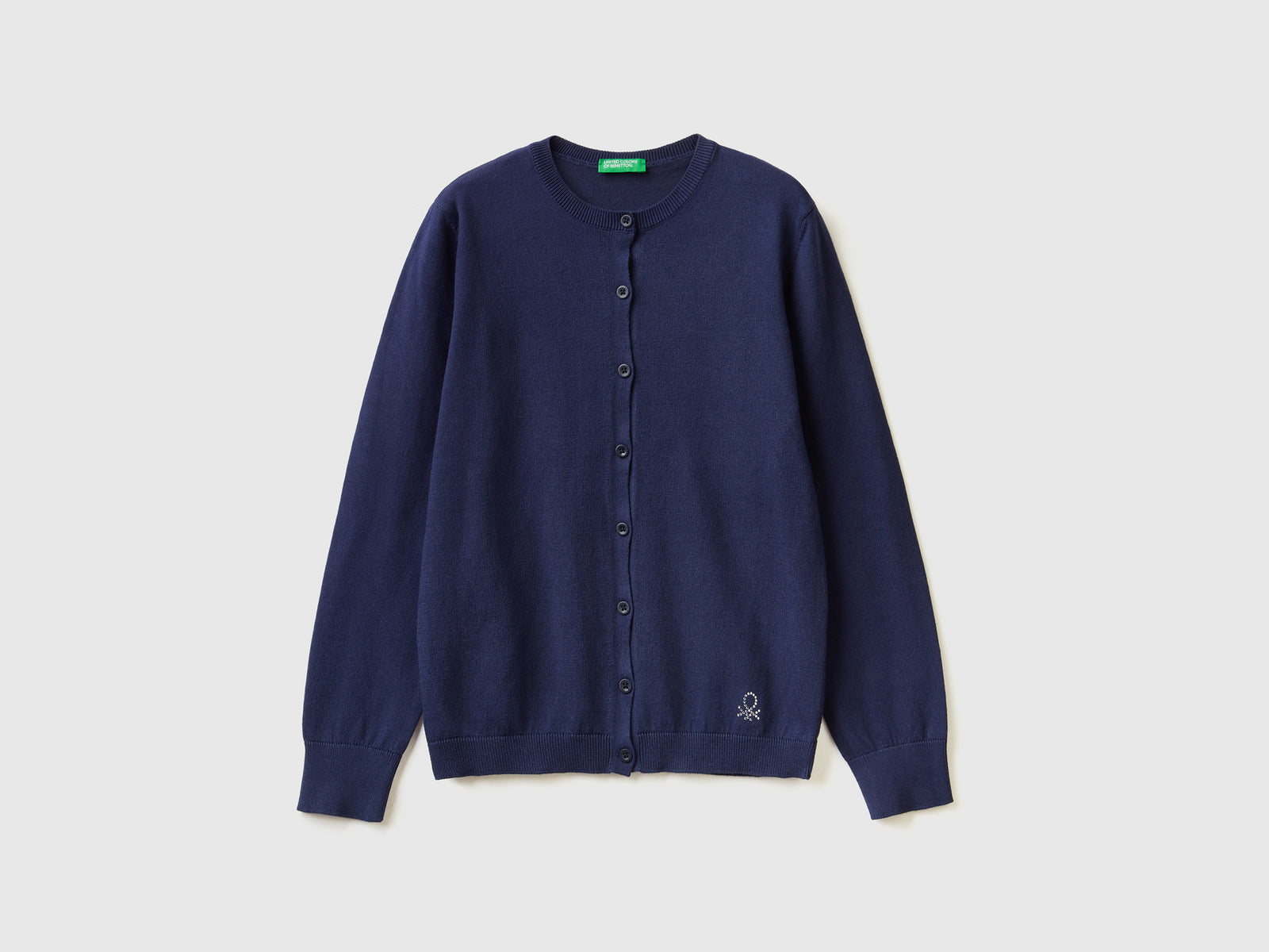 Cardigã de gola redonda em mistura de algodão - ucb_image_FS