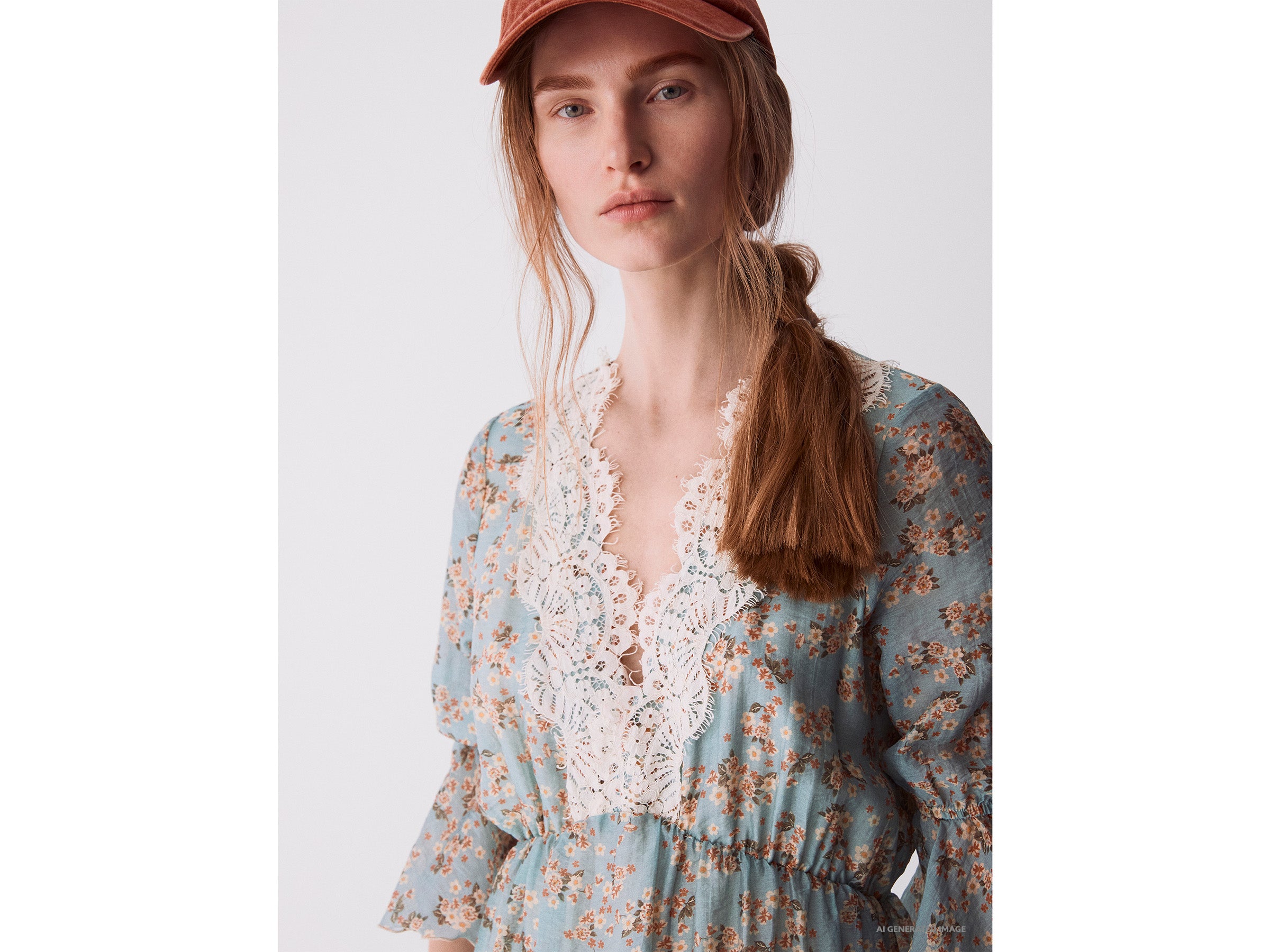 Vestido estampado com renda - ucb_image_FY