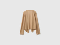 Cardigã drapeado em mistura de viscose de bambu - ucb_image_BS