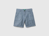 Shorts às riscas em chambray - ucb_image_FS