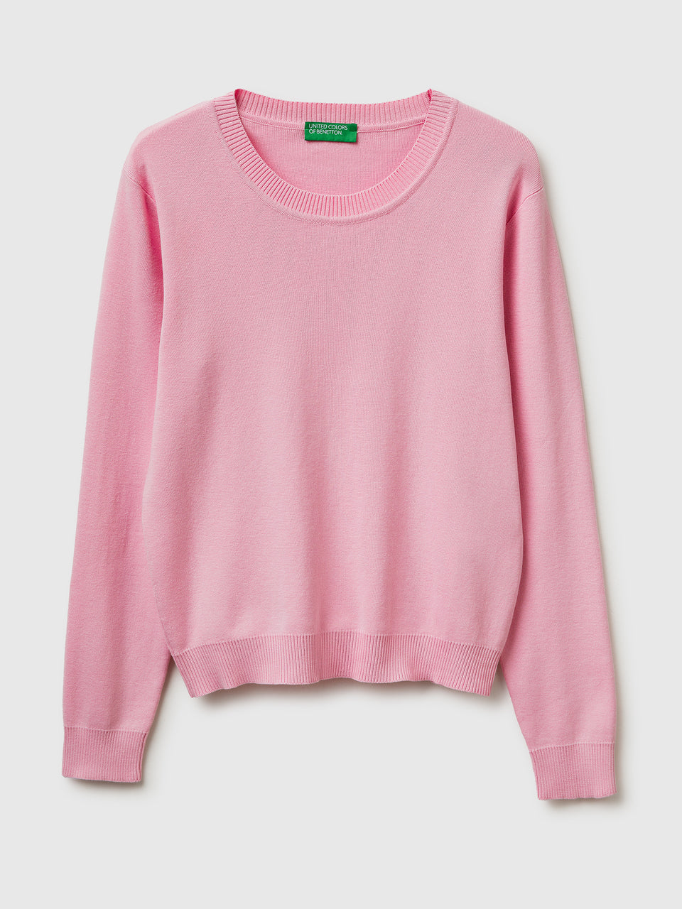 Pink sweater in tricot cotton - ucb_image_FS