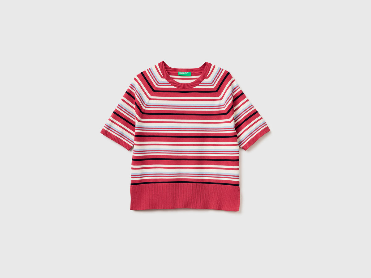Striped short-sleeved sweater - ucb_image_FS