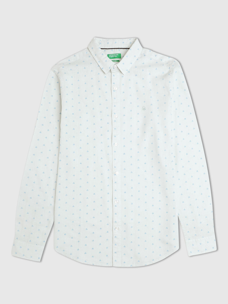 Full Sleeves Lyocell Triangular Print Shirt image number 1
