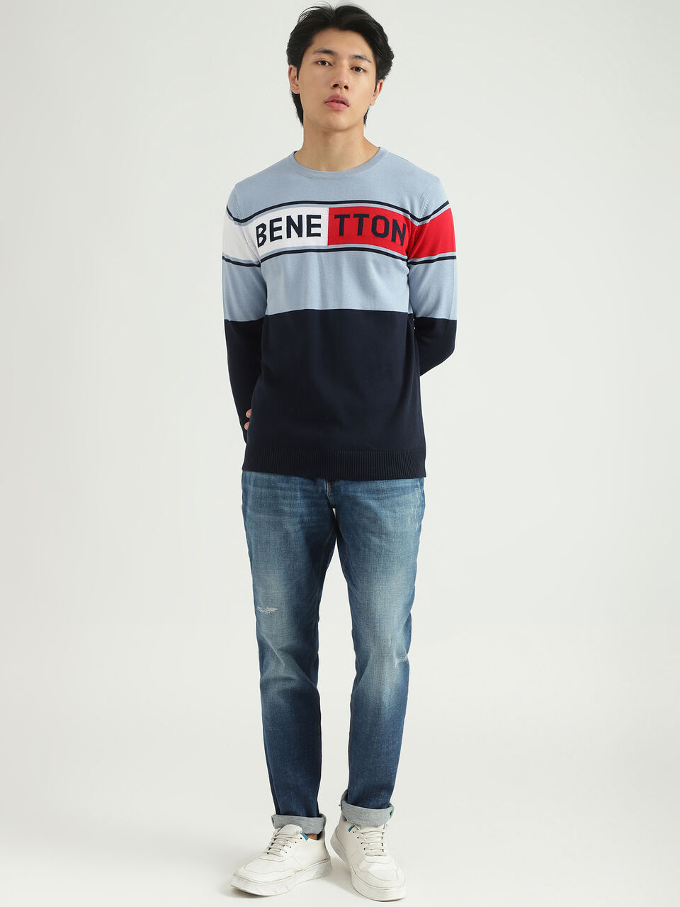 F/S COLOR BLOCKED BENE TTON TRICOT image number null