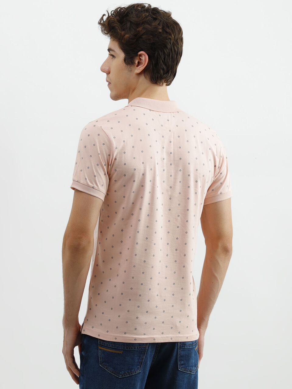 Ditsy AOP Pique Polo image number null