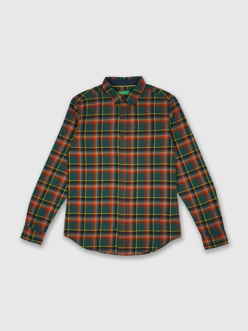 Fill Sleeve Multicolour Flannel Check Shirt image number null