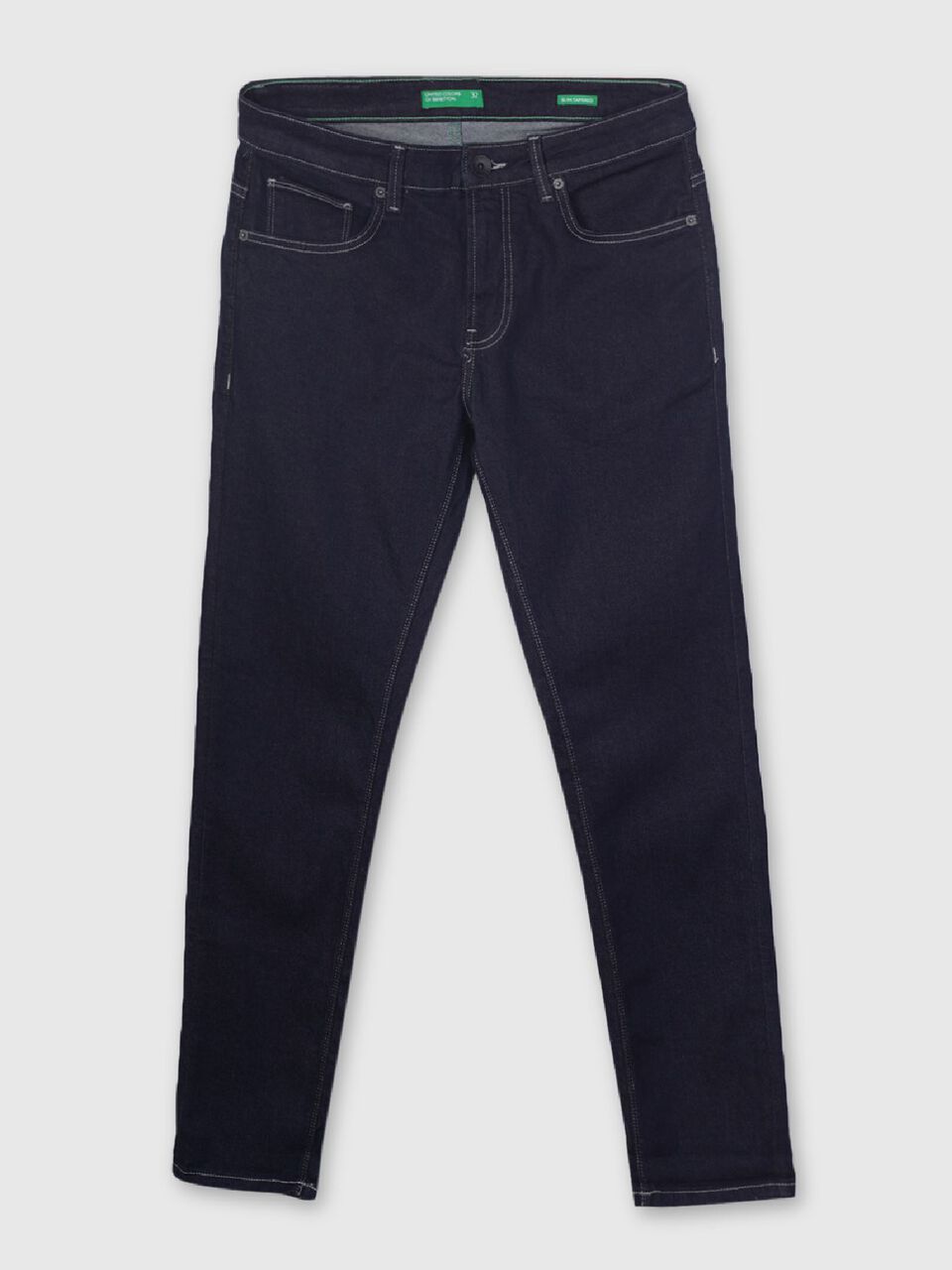 Dark Raw Look Slim Tapered Fit Jeans image number 1