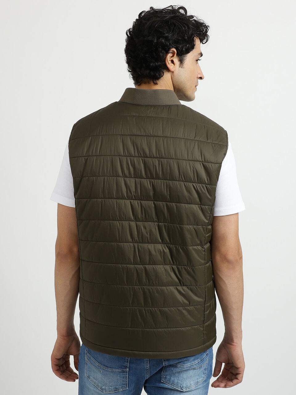 COLOR BLOCK GILET PUFFER JACKET image number null